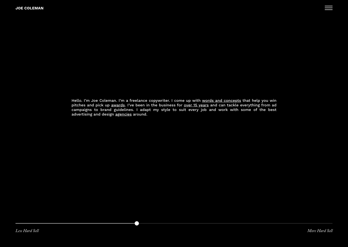Homepage screenshot of getcoleman.com